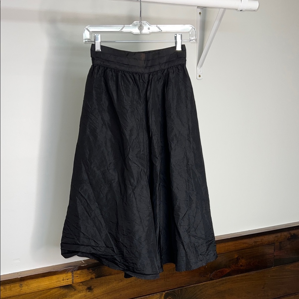 Gunne Sax Black A-Line Midi Skirt- 0/2